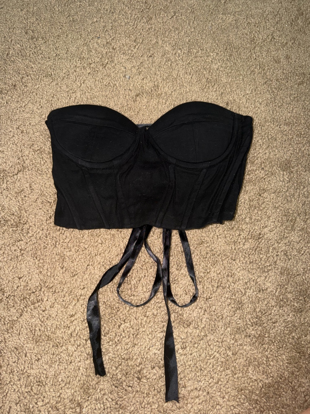 Princess Polly Black Corset Style Top